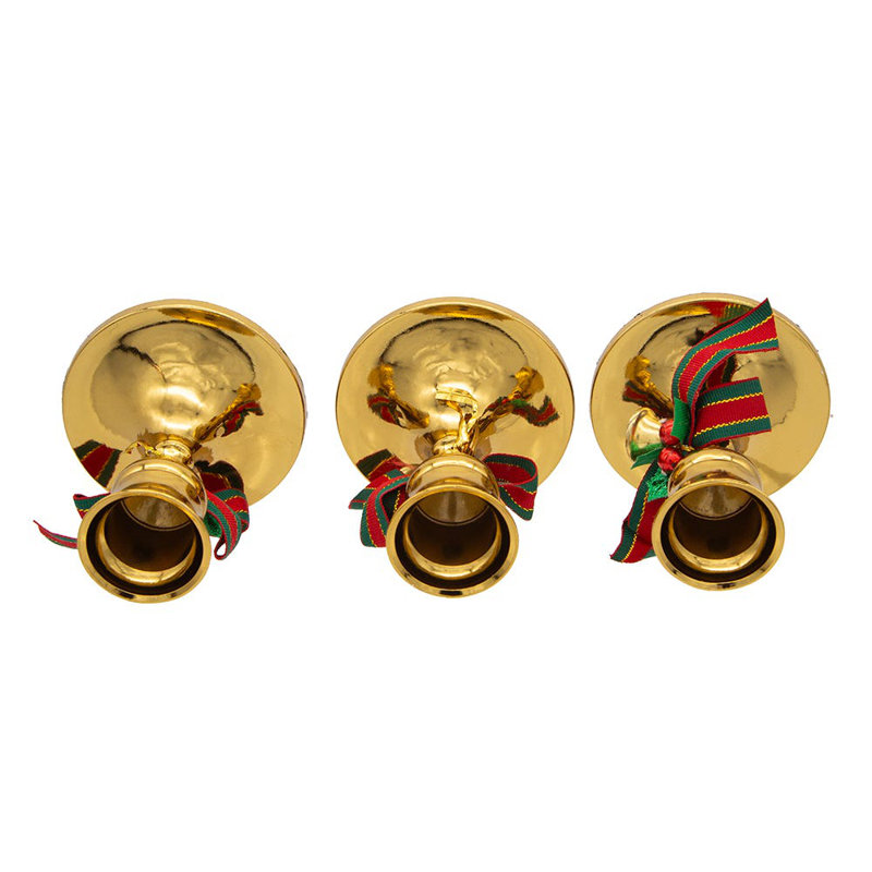 Kurt Adler 3-Inch Candleholder 3-Piece Set