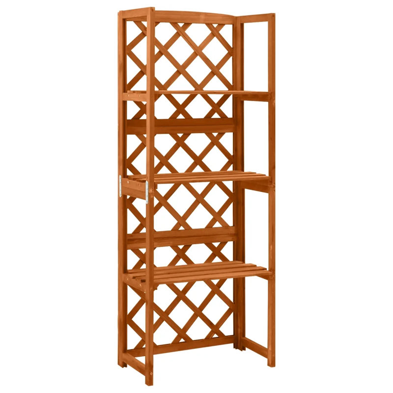 Miacomet 140cm H x 55cm W Solid Fir Wood Lattice Panel Trellis, Brown