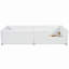 Lit plateforme tapissier simple avec garde-corps et station de charge