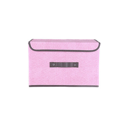 Boîte de rangement pliable avec couvercle 2 pièces (grandes et petites) Boîte de rangement en tissu avec couvercle, boîte de rangement pour garde-robe, rangement de bureau, rangement de jouets