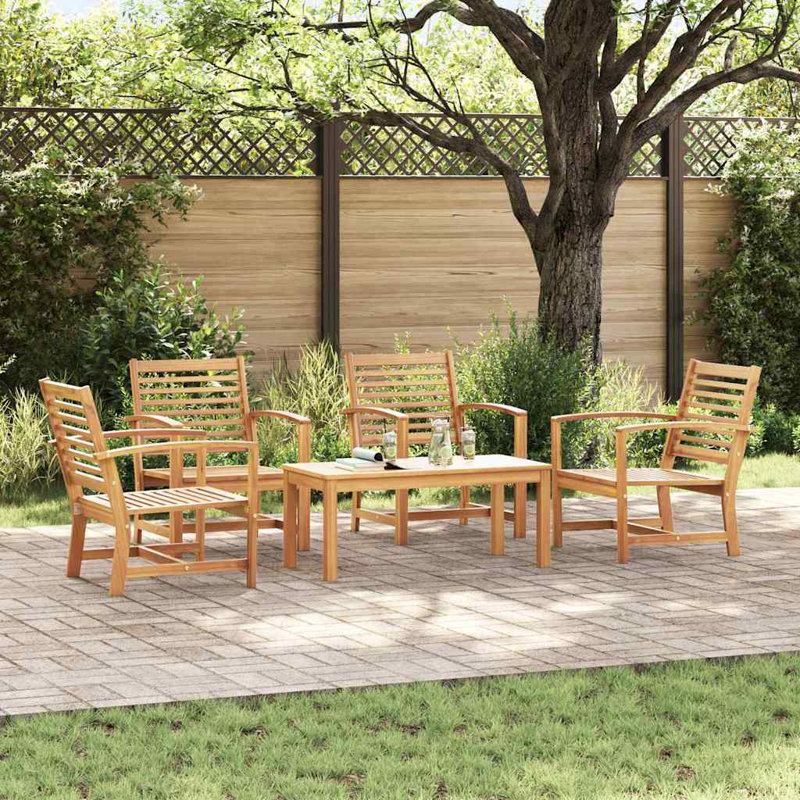 45cm Wide Teak Patio Sectional Set