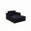 Fauteuil d'appoint en velours côtelé avec tabouret de rangement-177698791
