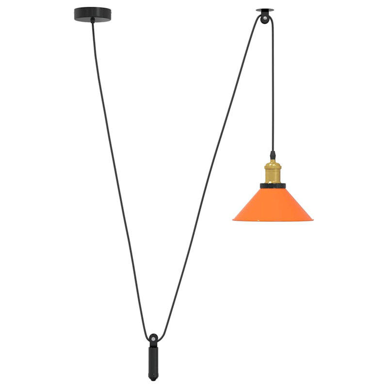 Ashyia 1 - Light Gloss Green Pendant, Gloss Orange