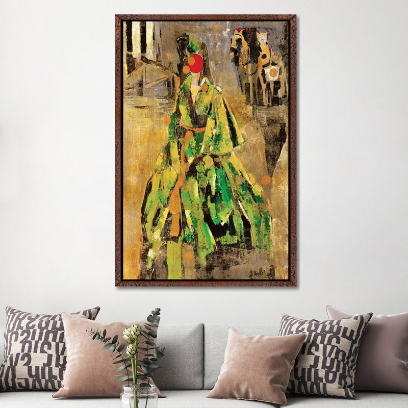 Scarlett - Painting on Canvas, Classic Brown Wood Framed, 152.5 cm H x 101.5 cm W
