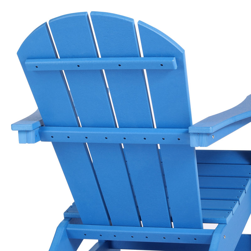 Chaise Adirondack berçante en PEHD Laguna, Bleu pacifique