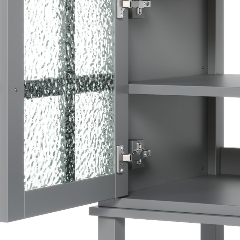 Meuble-lavabo 36 po avec lavabo en céramique, Gris