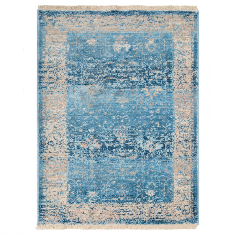 Crayton Oriental MACHINE MADE POLYESTER AREA RUGS  - Blue Color, Oriental Design, Area Rugs for Living Room, Bed Room