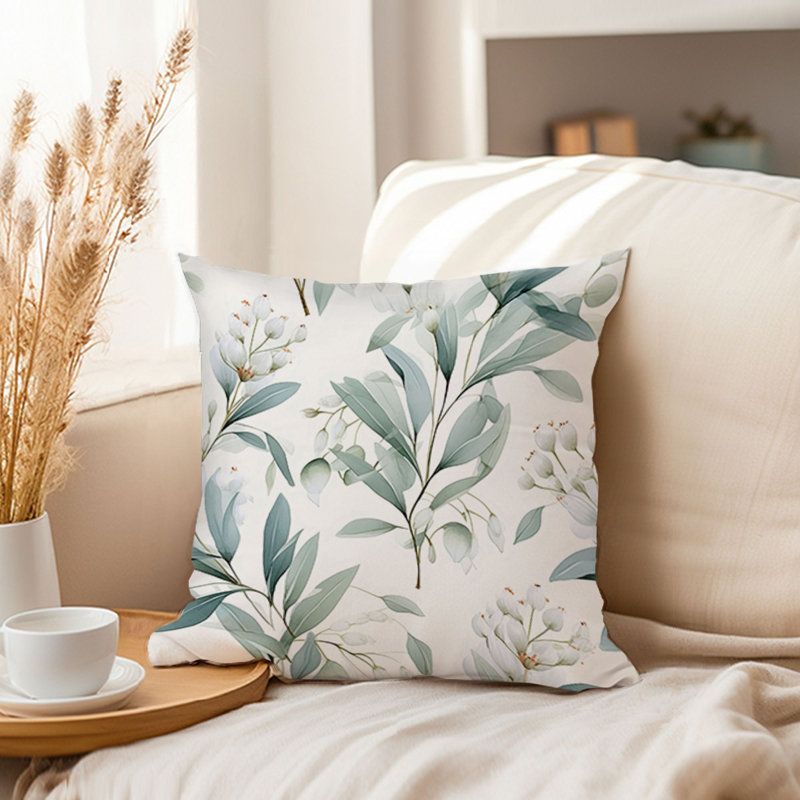 Botanical Eucalyptus Leaves Leaf Pattern III, 20"H x 20"W