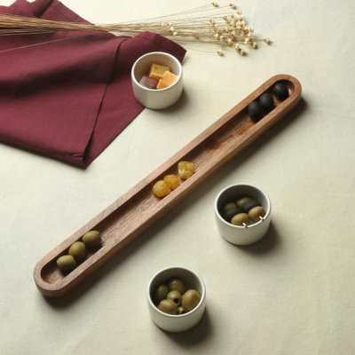 Plateau en bois d'acacia Conlley