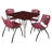 Kee Square Breakroom Table Top, 4 M Stack Chairs-190837650-190837652-190837675