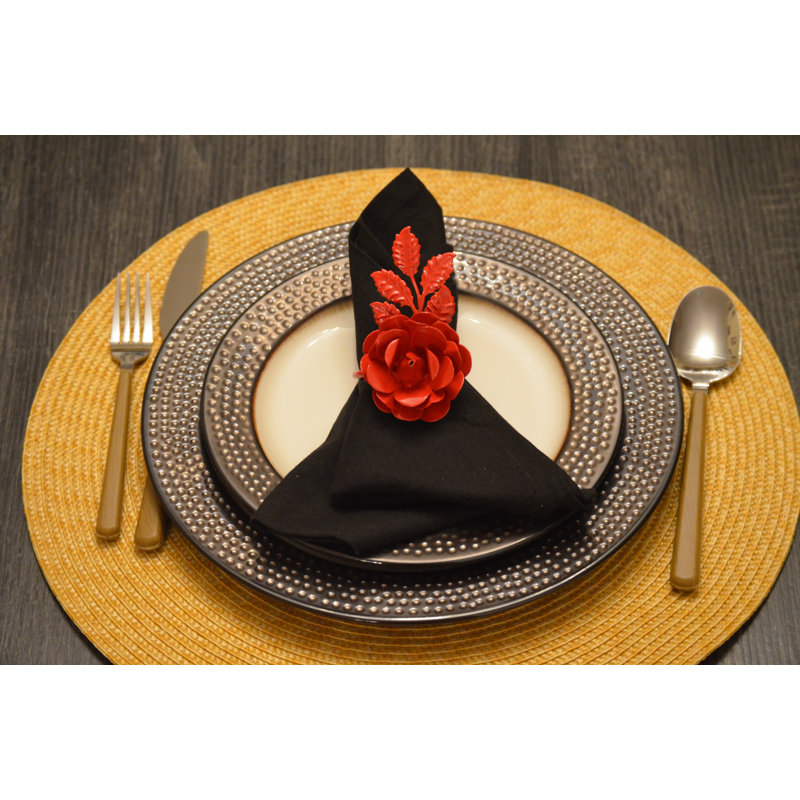 Iron Flat Napkin Holder, Red