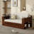 Full Size Daybed With Removable Desk, Storage Drawers & Hydraulic Side Table, Espresso-927296141-927296143