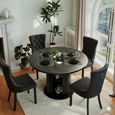 48 Inch Round Dining Table Sets For 4-6 People