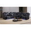 Canapé inclinable de salon en cuir Obsidian
