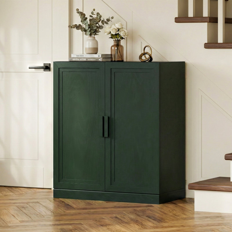Armoire de rangement Gershwin, H 36 po x l 31 po x P 16 po, Vert foncé