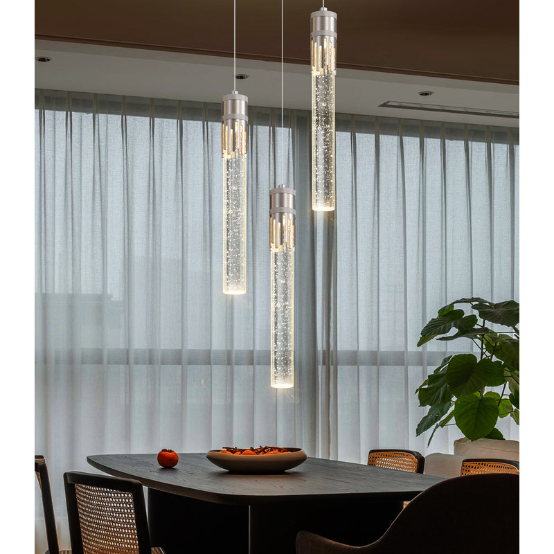 Lustre Modern Pendants, Nickel brossé