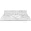 Dessus de meuble-lavabo blanc 31 po - Pierre avec lavabo en céramique et dosseret charmant élément de décoration durable