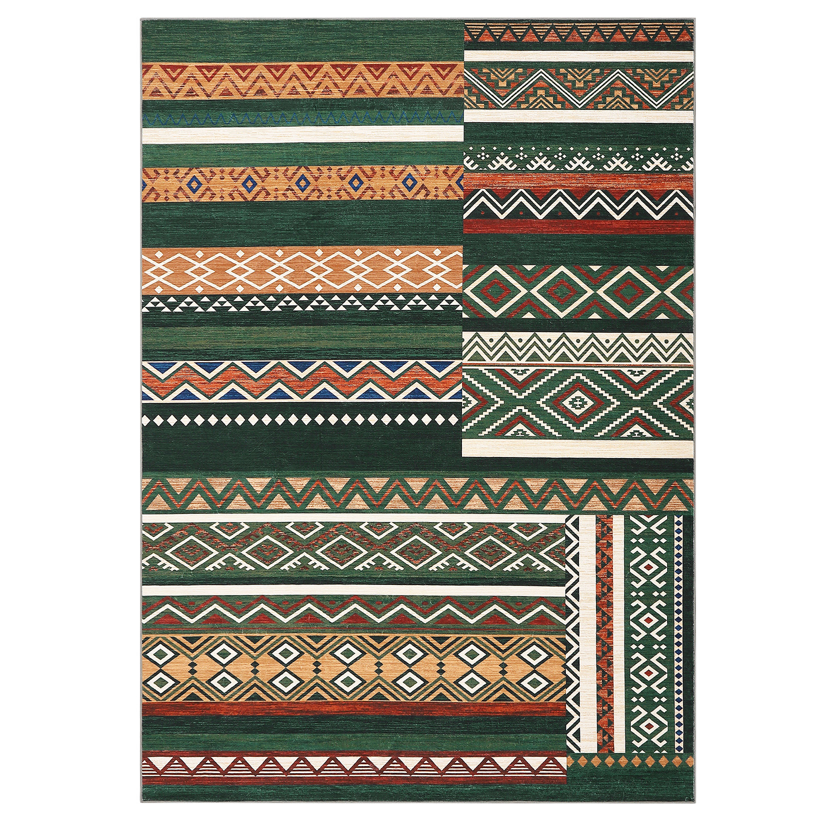Ebern Designs Geometric Machine Washable Rug for Living Room Bedroom ...