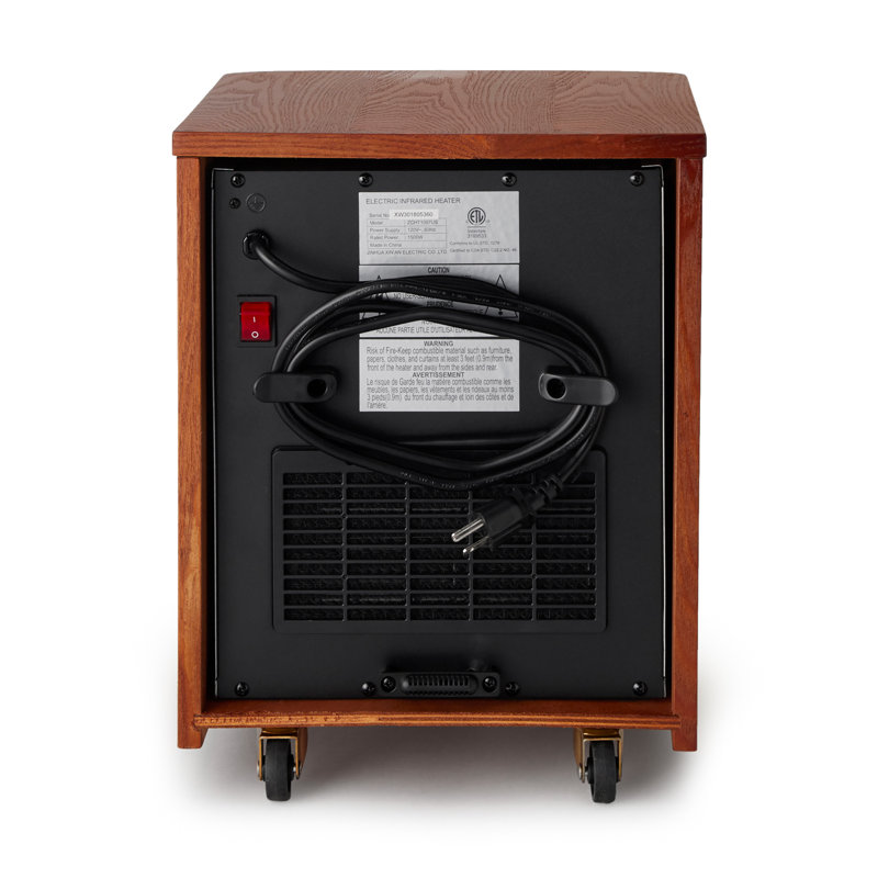 LifeSmart LifePro 6 Element 1500W Infrared Quartz Indoor Space Heater, Brown