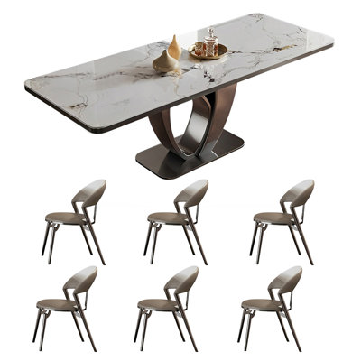 Ensemble de table et de chaises rectangulaires Home Rock
