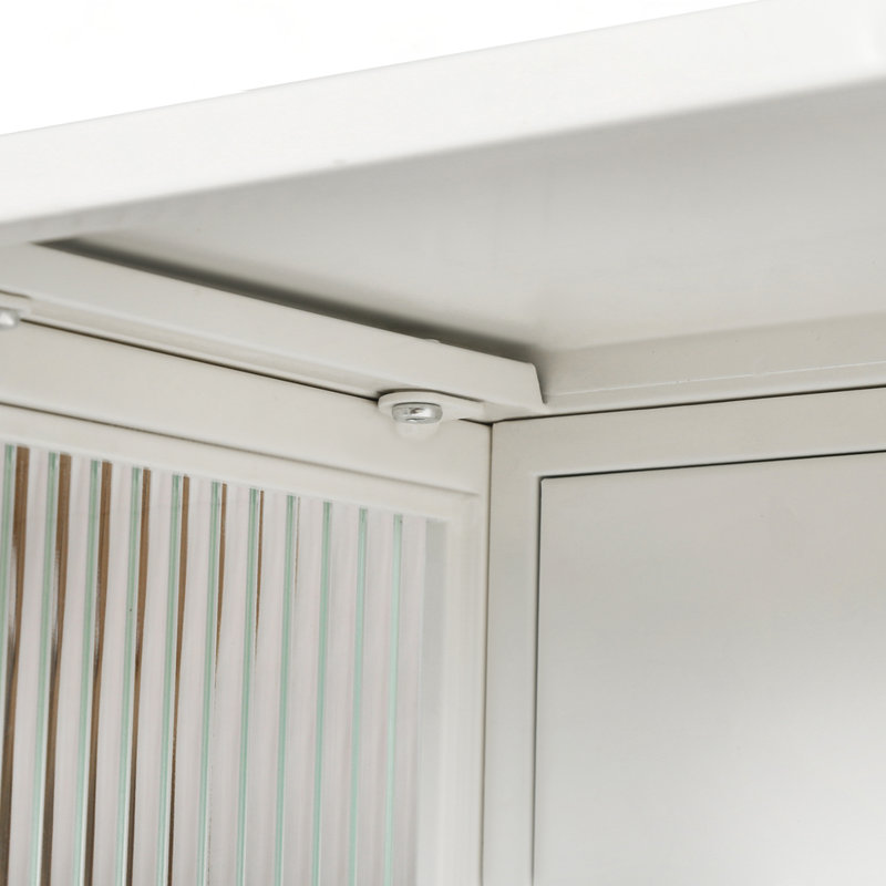 Armoire murale 27,56 po, Doré, Blanc