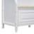 Rustic Solid Wood Entryway Storage Bench with Safety Hinge and Beige Cushion-1399569692