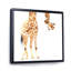 Portrait d'une girafe sur blanc - peinture sur toile-67442865-67442860