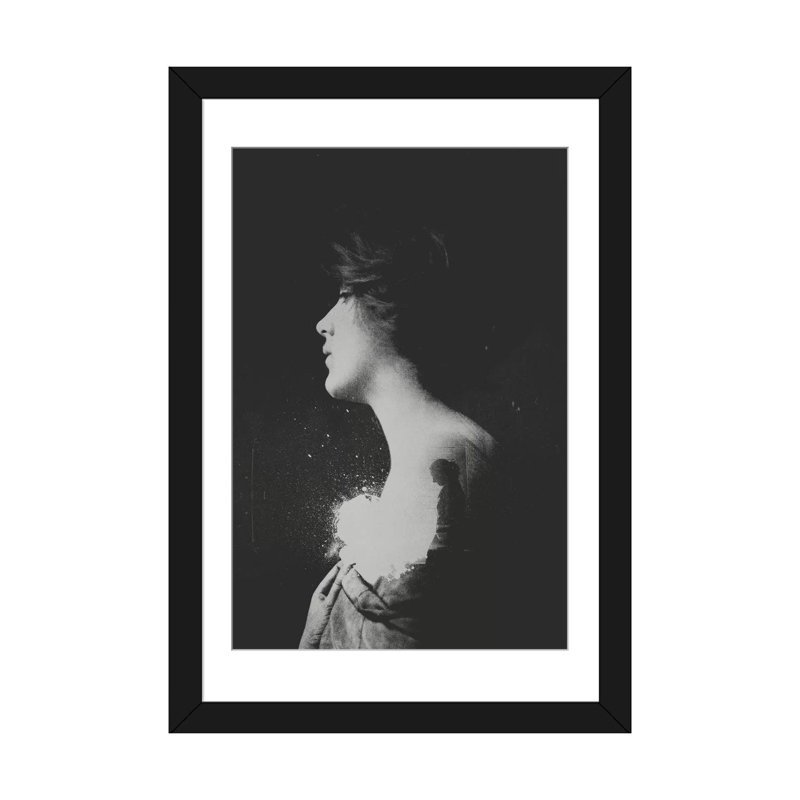 «Inner», impression sur toile, Papier avec cadre noir, Blanc, H 32 po x l 24 po x P 1 po