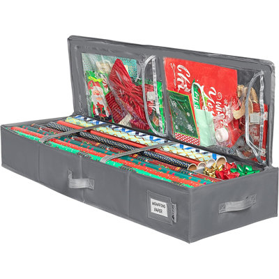Wrapping Paper Storage Container. Fits Up To 27 Rolls 1.37" Diam.