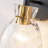 1-Light Modern Transitional Bell-Shaped Clear Ripple Glass Wall Sconce