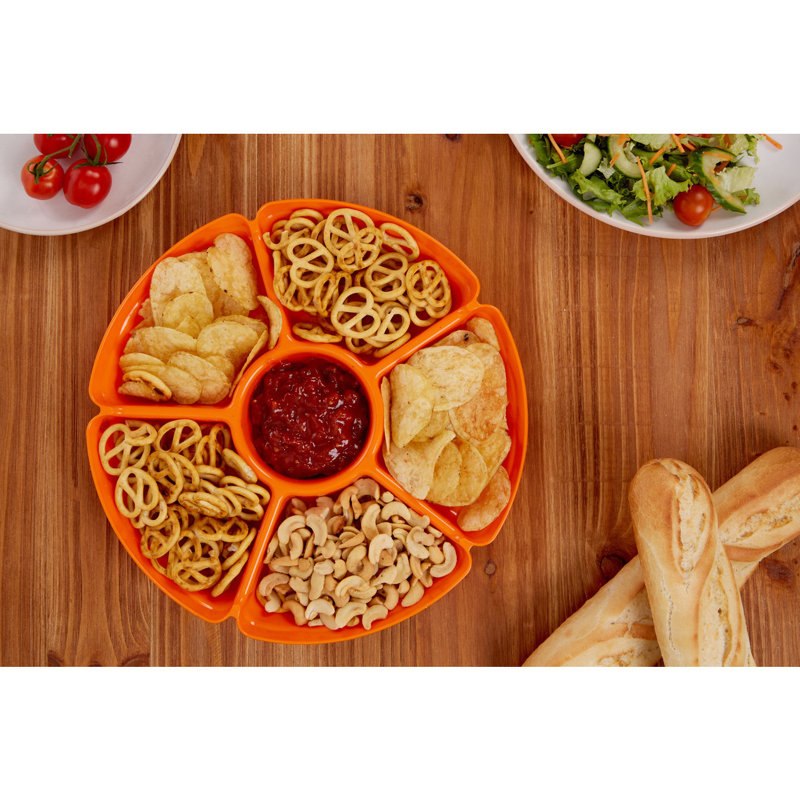 Symple Stuff Enola Plastic Divided Serving Dish