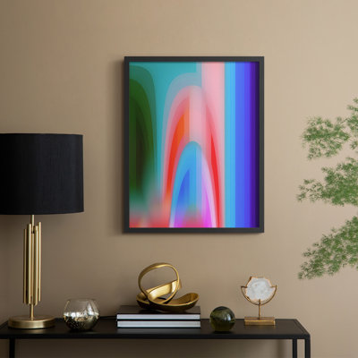 Groovy Prism Gradients I, reproduction encadrée - bois massif