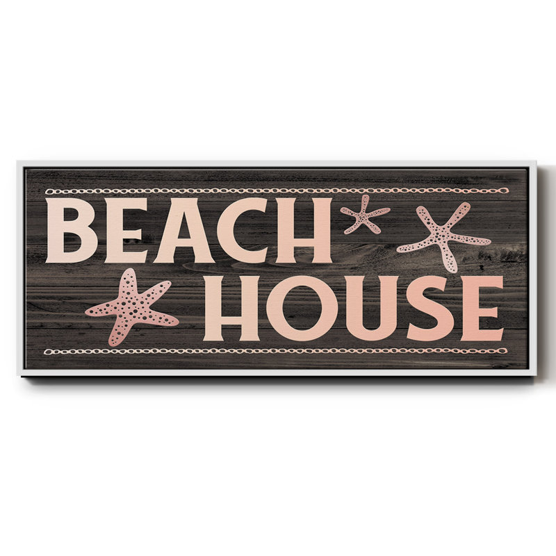 Beach House- Framed Canvas, 24" H x 60" W