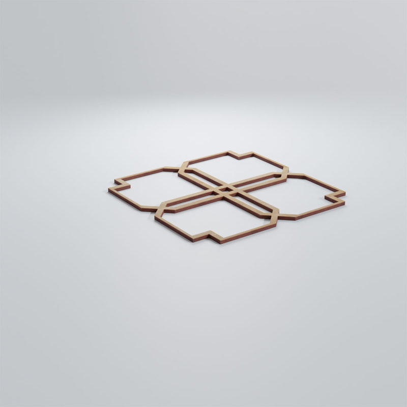 Panneaux muraux décoratifs Englewood, Hickory, H 11 3/8 po x l 11 3/8 po x P 1/4 po