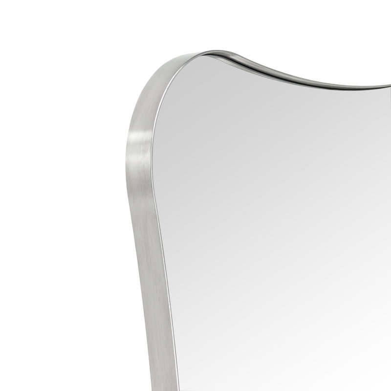 Toini Metal Irregular Mirror, Brushed Nickel
