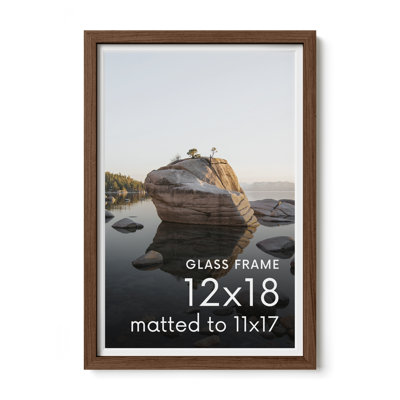 Cadre photo en bois massif avec verre
