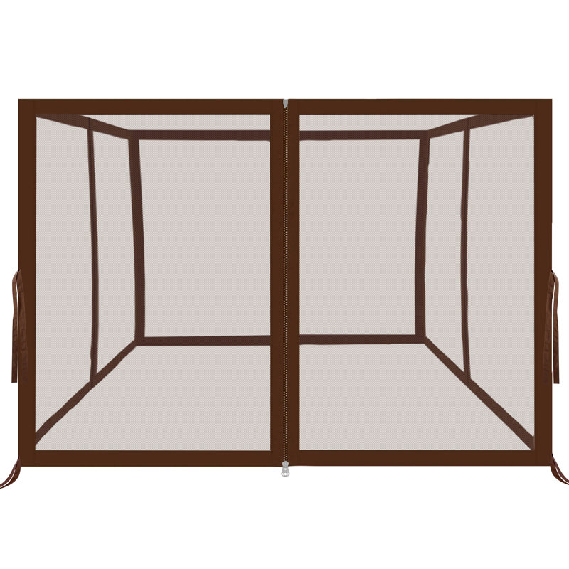 Universal APEX GARDEN Replacement Mosquito Netting For 10' X 12' Gazebo, Brown