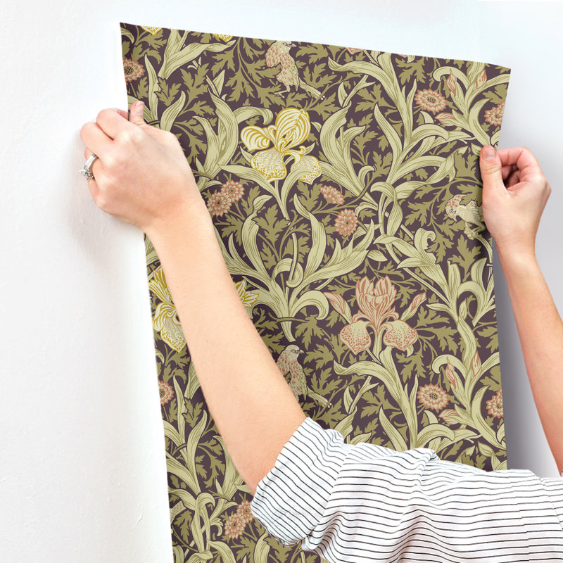 Iris Plum Wild Gardens Wallpaper, Purple