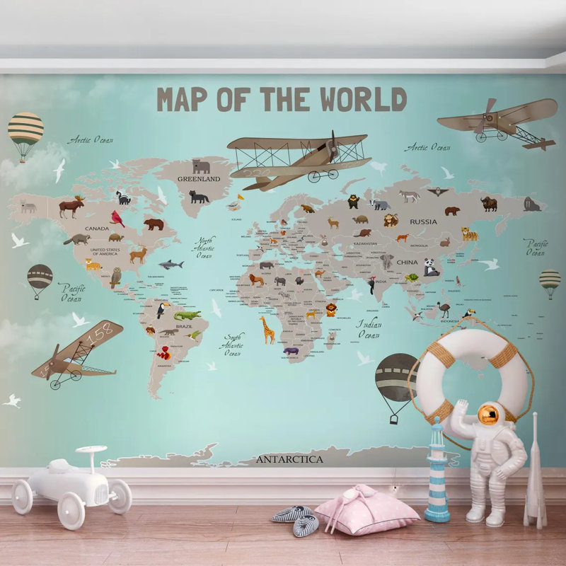 Wild World Wonders: Animal Adventure Map, L 72 po x l 108 po