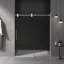 Porte de douche coulissante American Design 60 po de largeur, 76 po de hauteur, verre trempé de 10 mm, finition, tampon pour poignée de style salle de bain, double face facile à nettoyer,