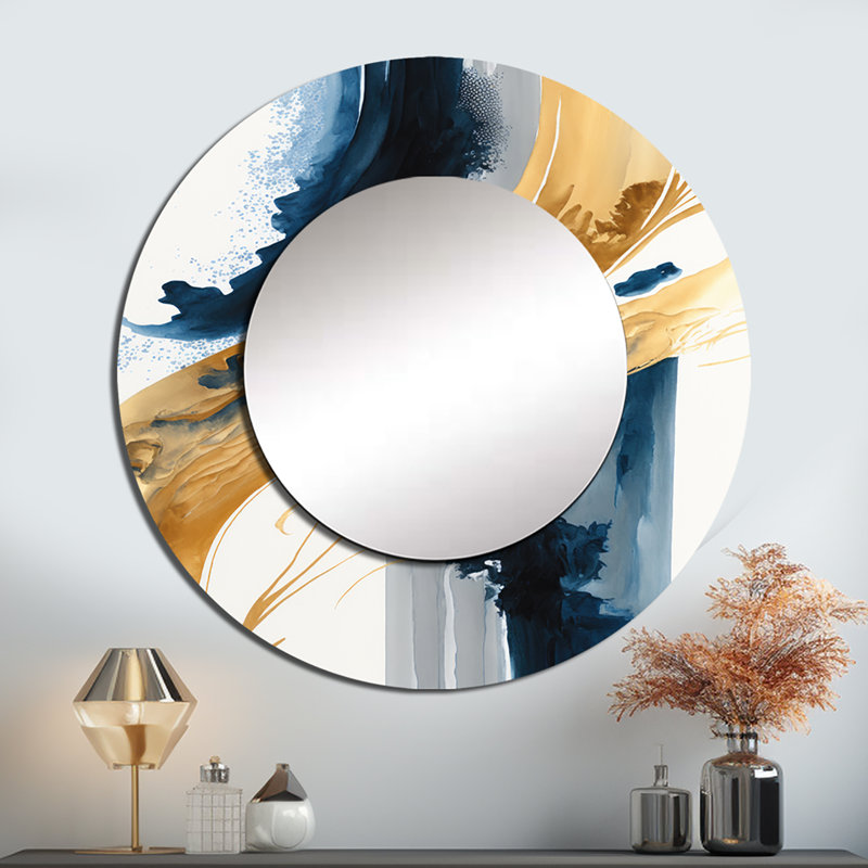 Preti Stylish Spiral Abstract III - miroir spirales abstraites, 23 po x 23 po