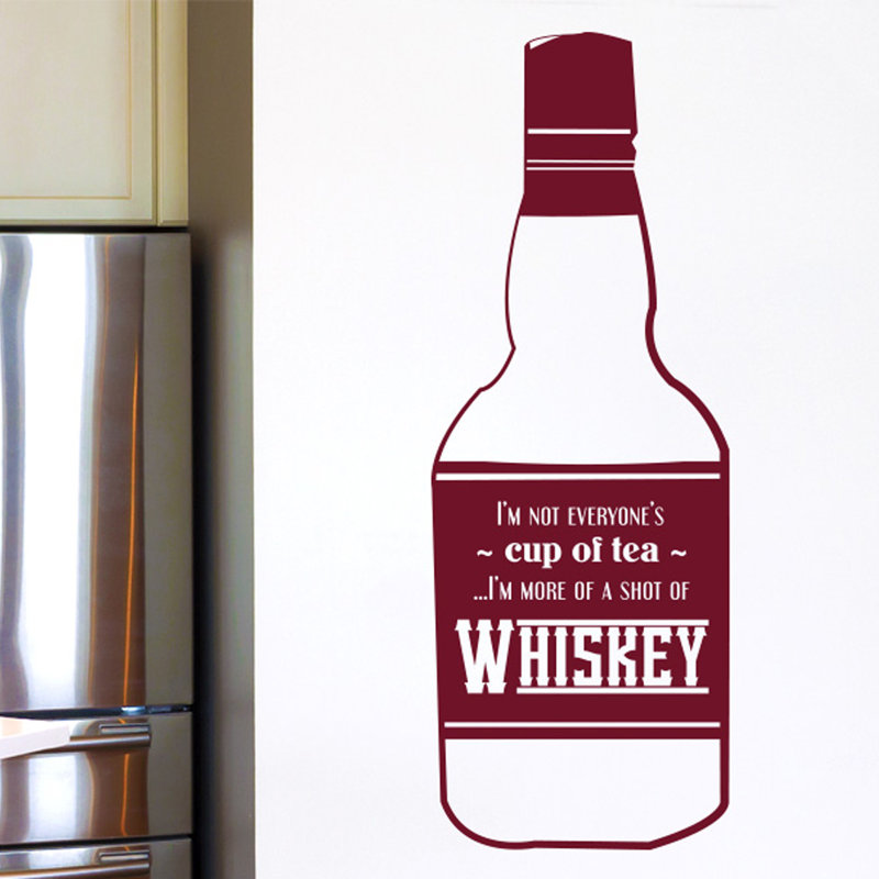 Food & Beverage Wall Decal, Burgundy