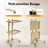 15.75" 2 Tier Tray Cart Trolley Collapsible Utility Cart Salon Storage Stand With Wheels