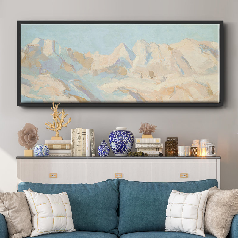 Mountain Scape- Framed Canvas, 20" H x 50" W