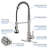 Kitchen Faucet With Pull Down Sprayer And 4 Spraying Modes Single Handle Commercial Spring Kitchen Sink Faucet Brushed Nickel 1 Or 3 Hole