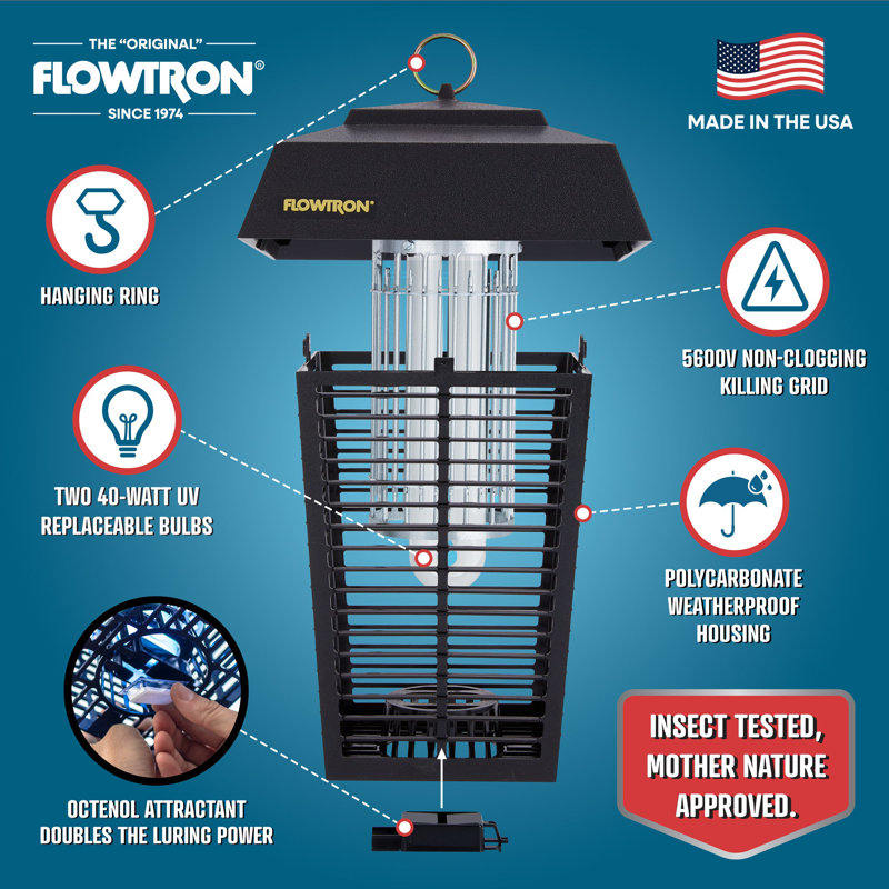 Couvercle de remplacement durable Flowtron pour BK-80D, H 4,8 po x l 9,4 po x P 10 po