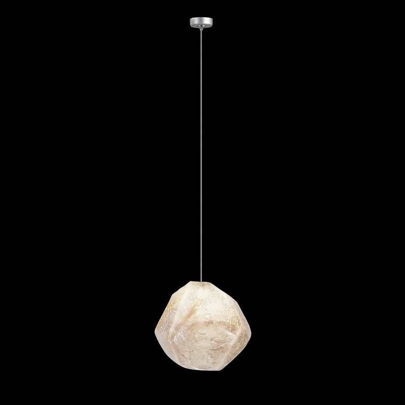 Luminaire suspendu rond 5 po Natural Inspirations, Argent