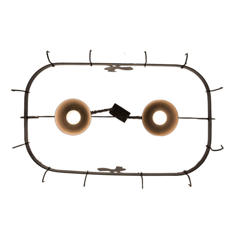Poulet Metal Handcrafted Oval Hanging Pot Rack