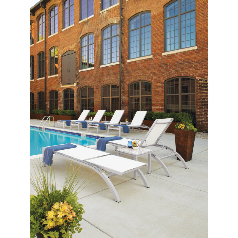 Argento And Travira Outdoor Chaise Lounge, Natural