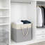 Panier à linge pliable de grande capacité avec dessus à cordon et longues poignées en tissu - bac de rangement polyvalent pour la maison, le dortoir ou un usage commercial-1805579940-1805579939